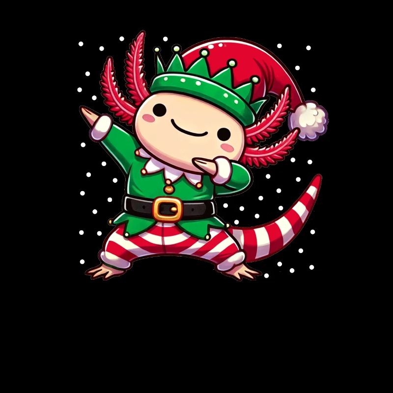 Christmas Axolotl Elf Funny Axolotl Lover