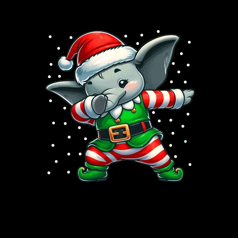 Christmas Elephant Elf Funny Elephant Lover