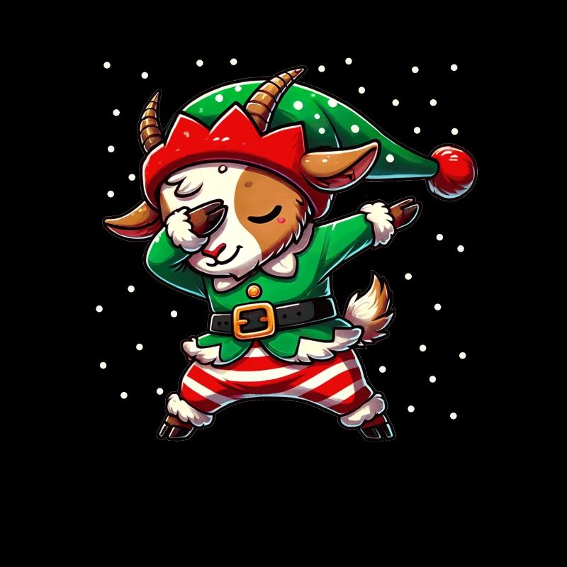 Chèvre de Noël Elfe Funny Goat Lover
