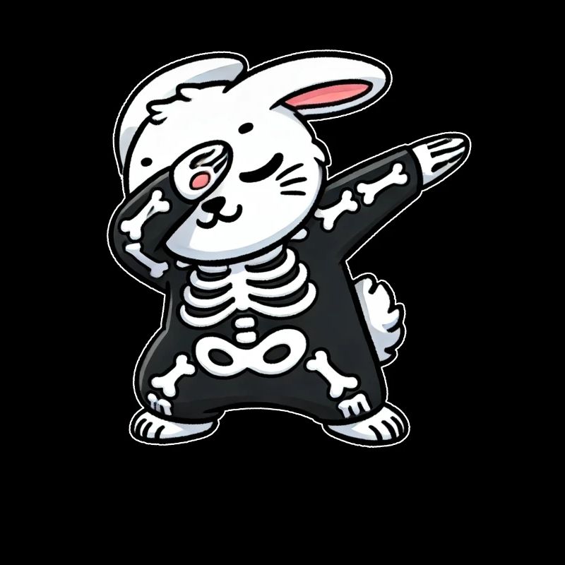 Halloween Rabbit Skeleton Cute Bunny