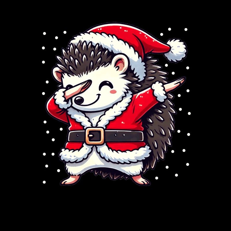 Christmas Hedgehog Santa Funny Hedgehog Lover