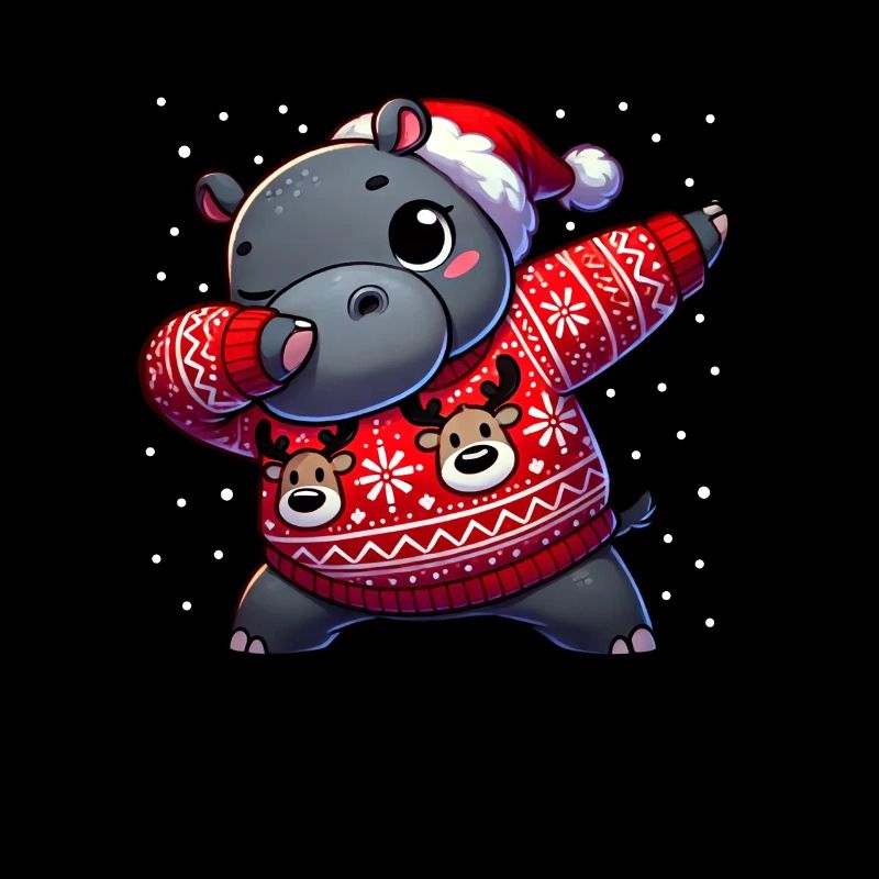 Weihnachten Nilpferd Ugly Christmas