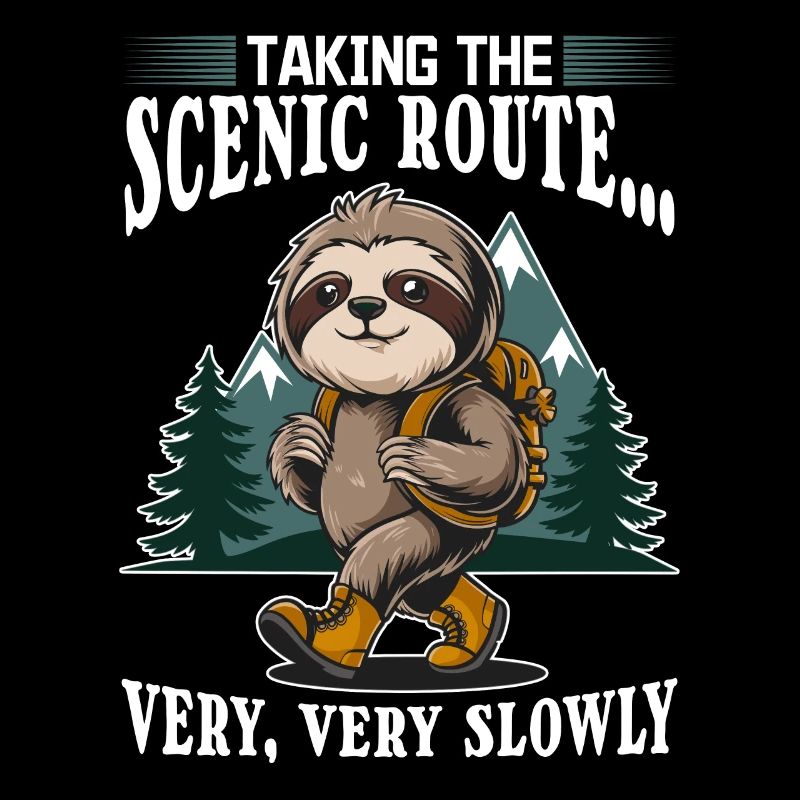 Sloth Hiking Mountains Taking the scenic route