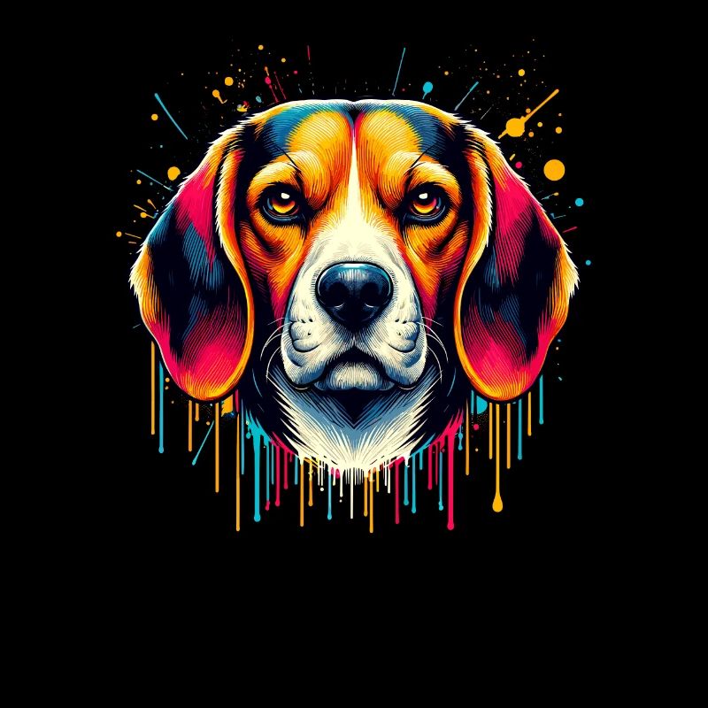Bunte Splash Art Beagle Beagles