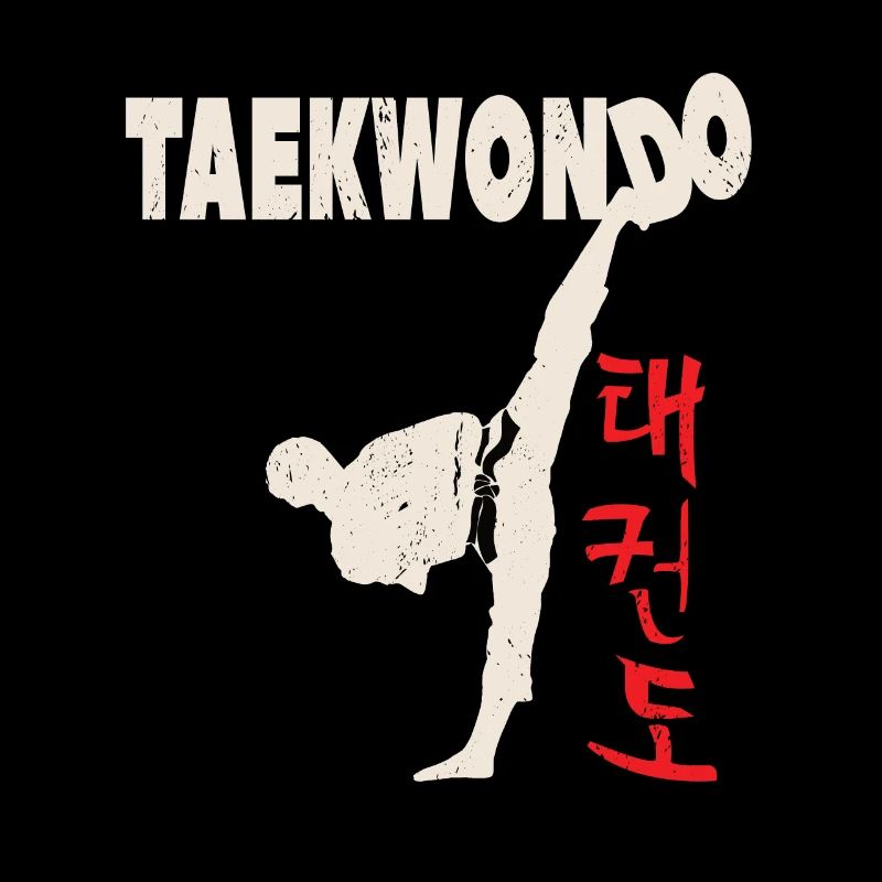 Taekwondo master techniques and martial arts kicks