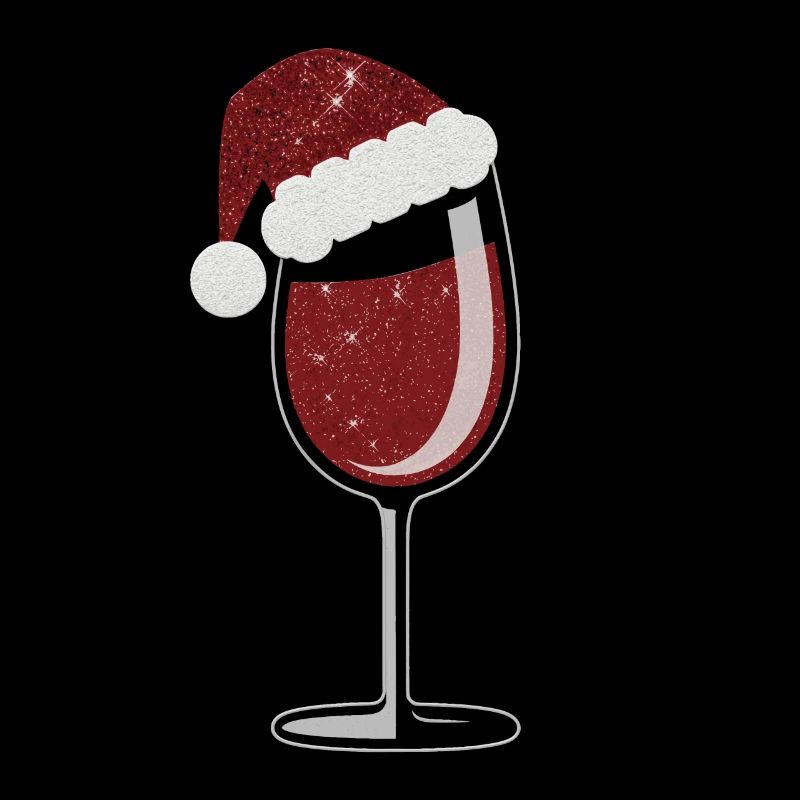 Verre à vin de Noël élégant