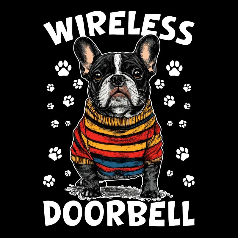 Bouledogue français Frechie Dog Breed Sonnette sans fil
