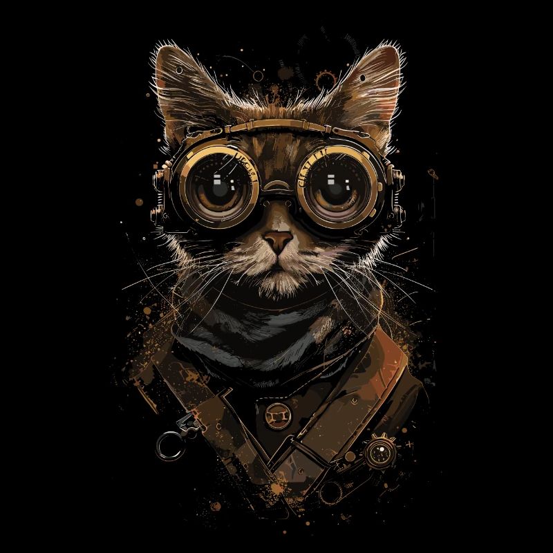 Chat steampunk