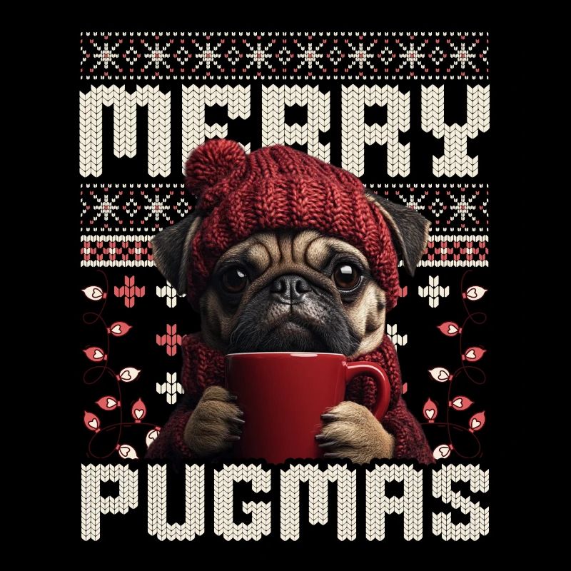 Weihnachtlicher Mops Ugly Christmas Merry Pugmas