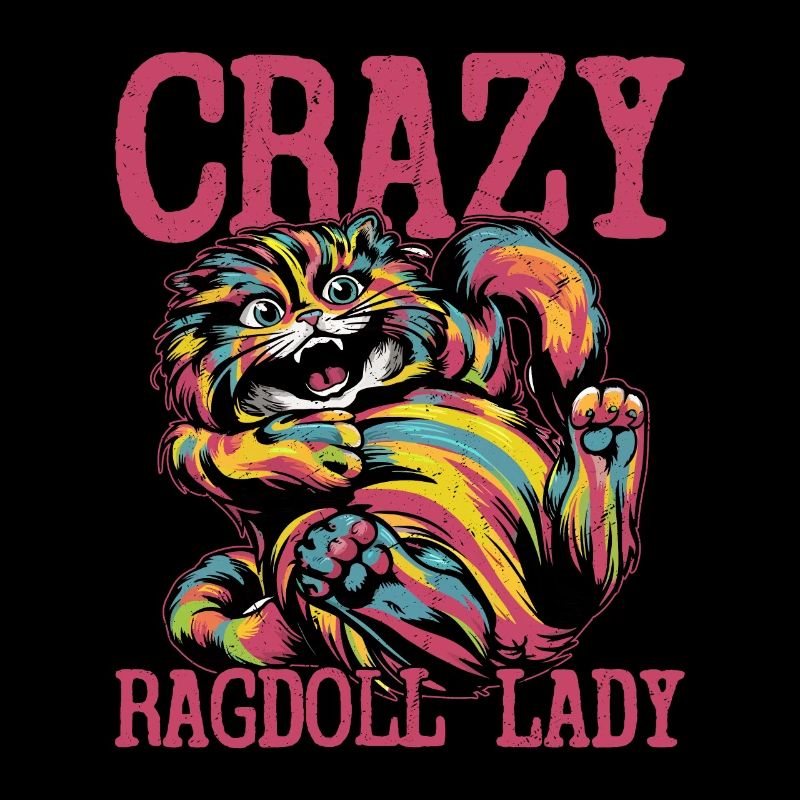 Crazy Ragdoll Lady Mère Chaton Chat