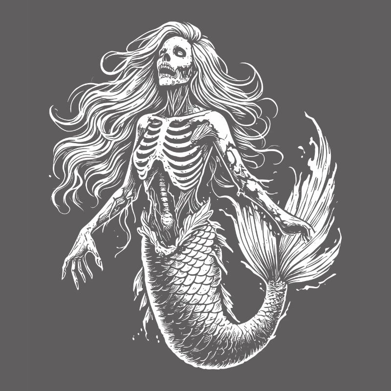 Squelette de zombie sirène