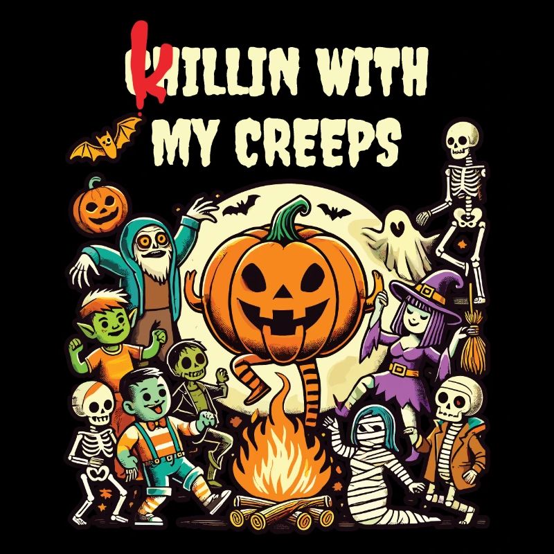 Herbstspaß Mit Halloween Freunden