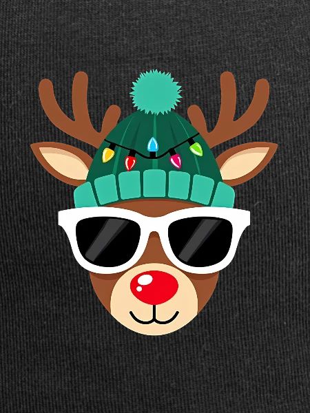 Weihnachts Rentier mit roter Nase