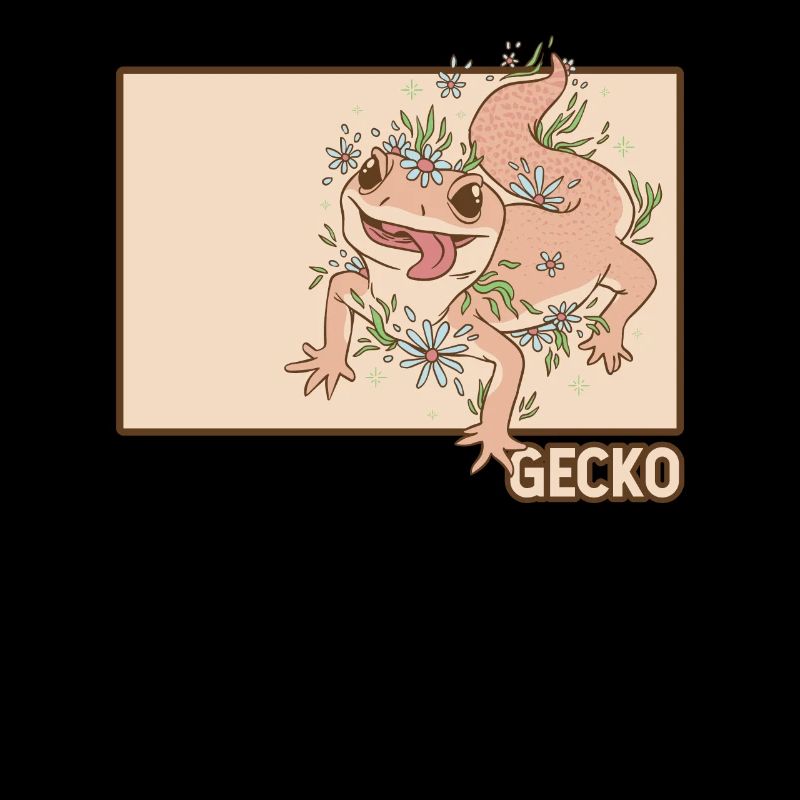 Gecko Doodle Chinesisches Hanzi Schopfeidechse Leopard