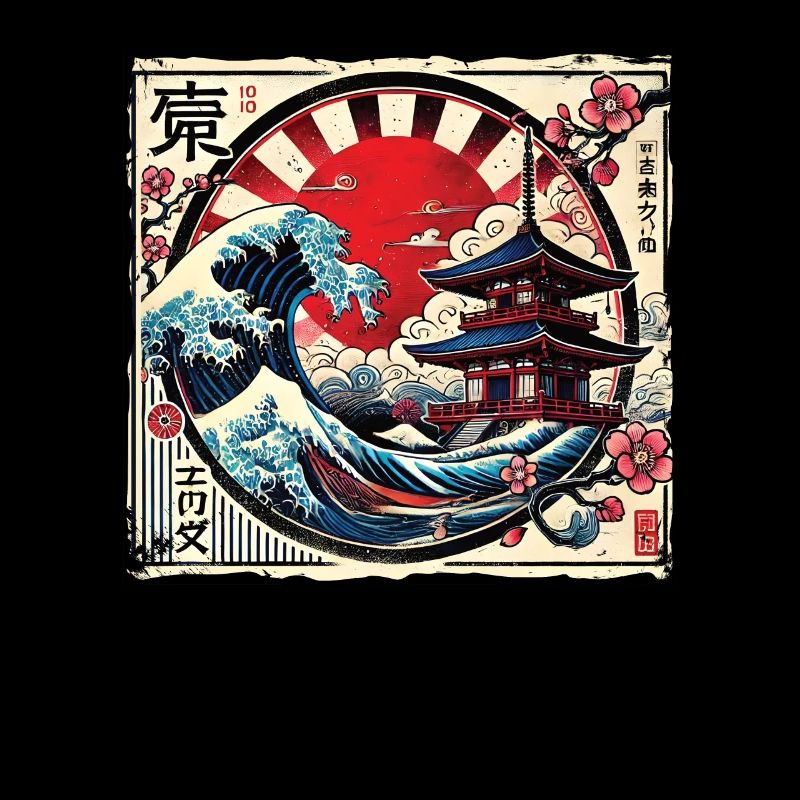 Pagode japonaise traditionnelle,