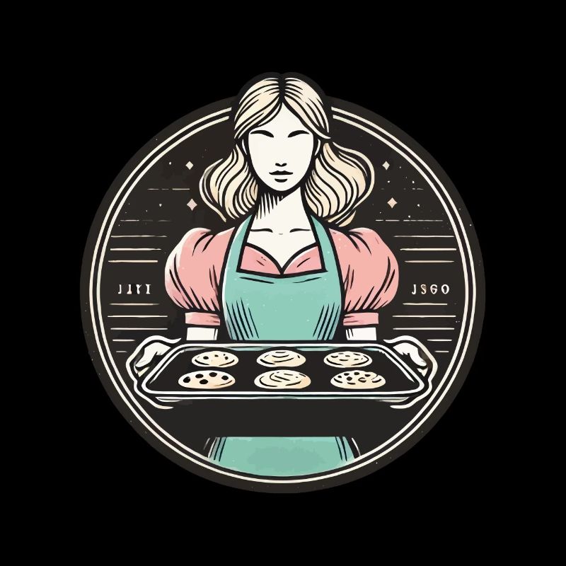 Home-made baker with biscuits