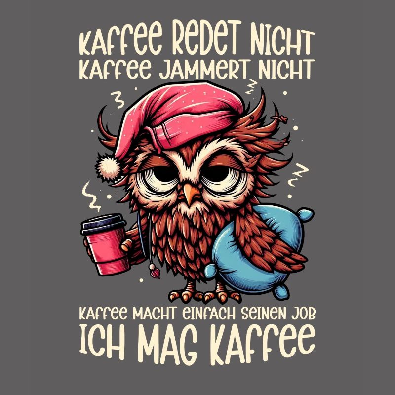 Kaffee Redet Nicht Eule Kaffeetrinker Sarkasmus