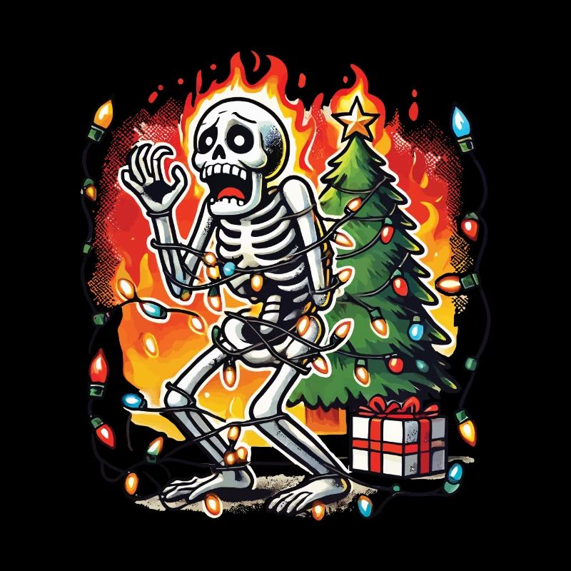Noël Chaos Squelette Drôle