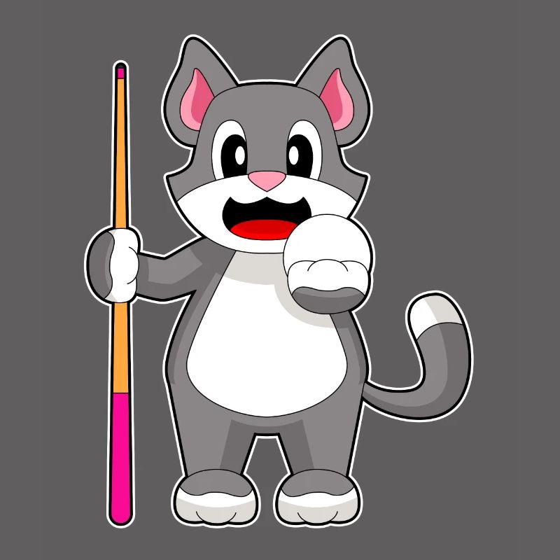 Queue de billard pour chat