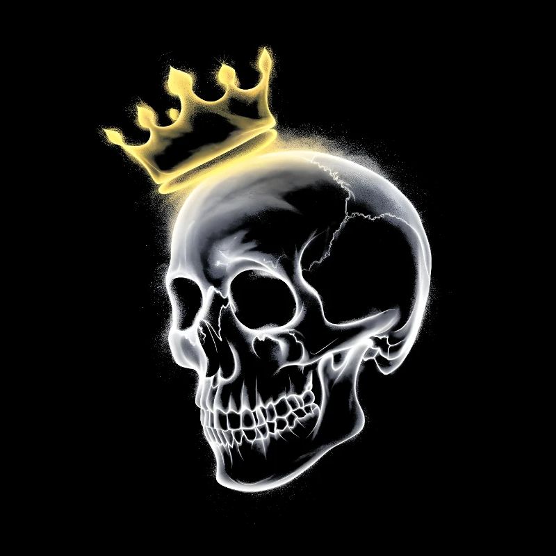 skull with a crown side view