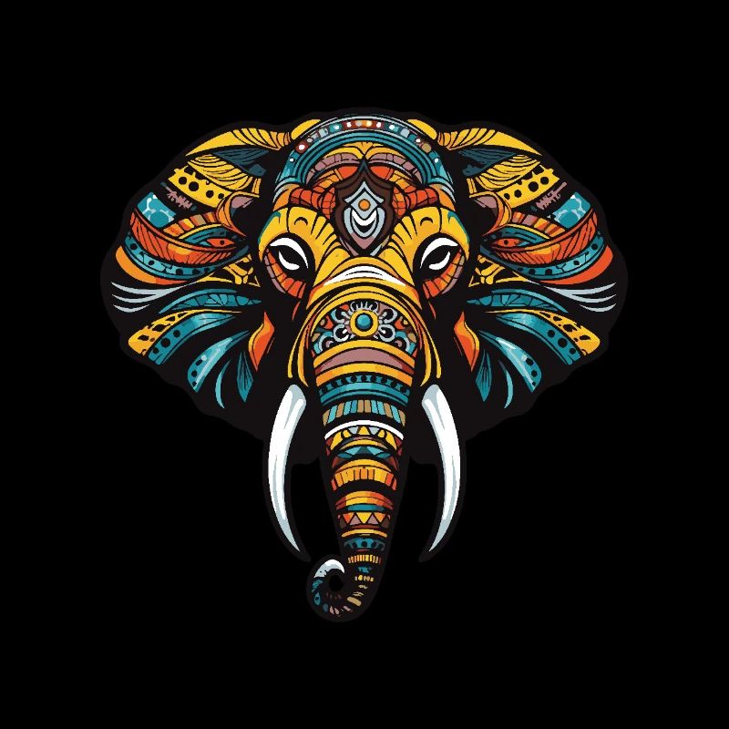 Elephant Portrait Head