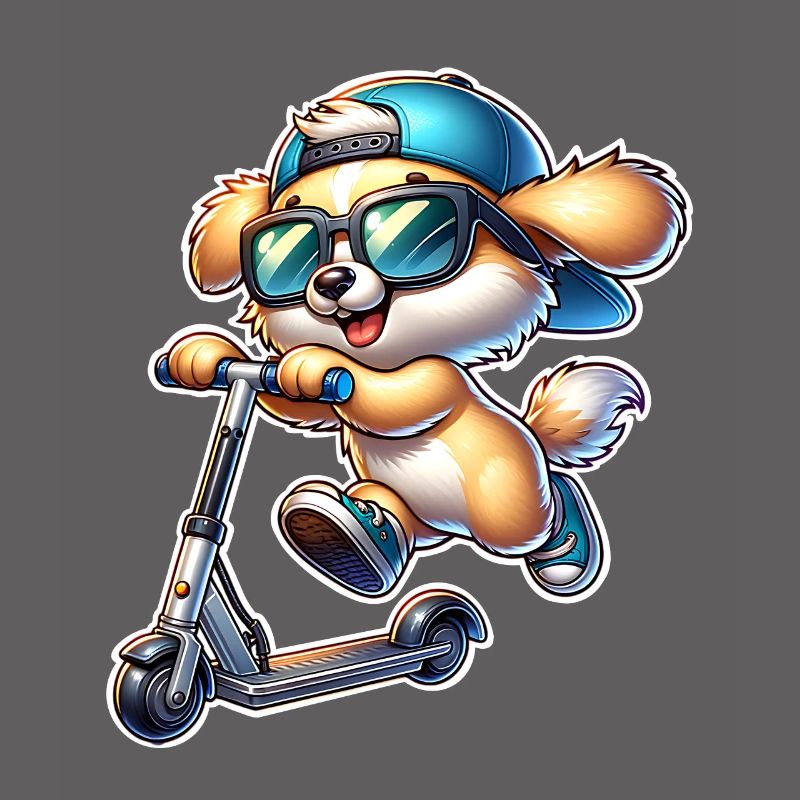 E-Scooter E-Roller Hund Scooter