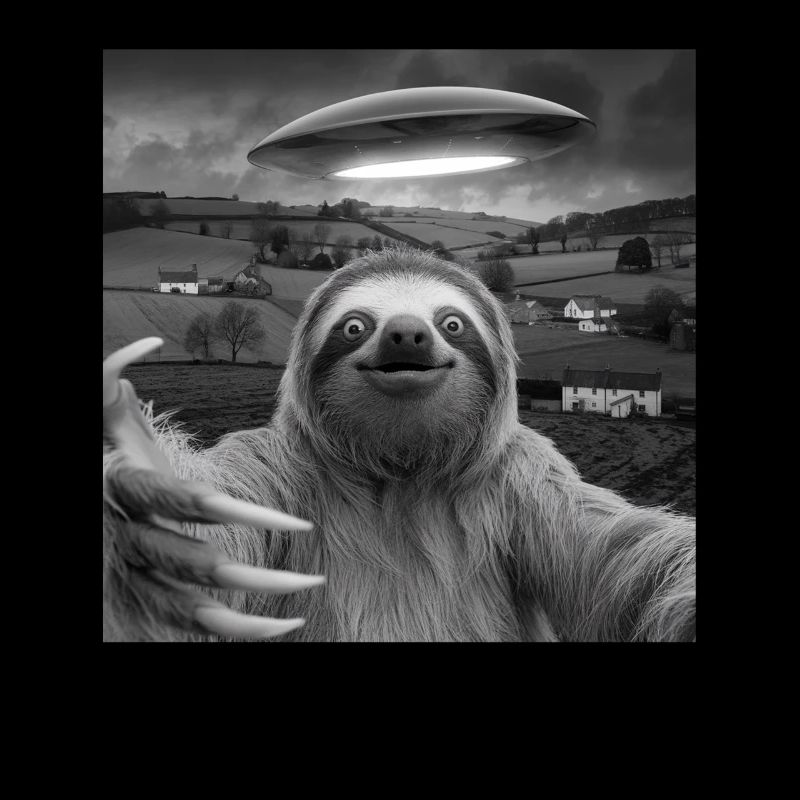 Alien Encounter Sloth Selfie