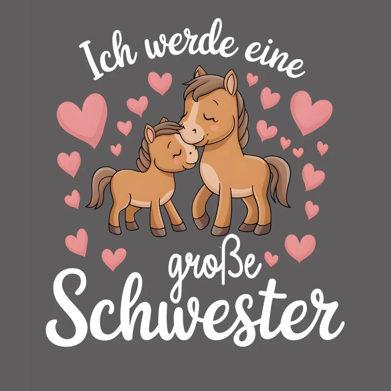 Ich werde eine große Schwester Pferd Pferde