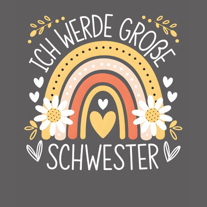 Ich Werde Große Schwester Regenbogen Boho