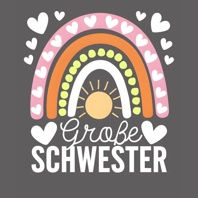 Ich Werde Große Schwester Regenbogen Boho