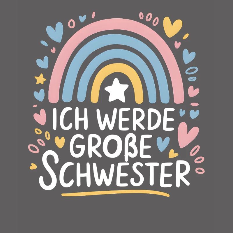 Ich Werde Große Schwester Regenbogen Boho