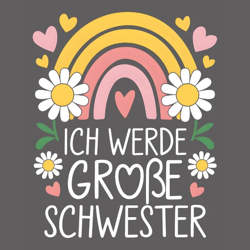 Ich Werde Große Schwester Regenbogen Boho