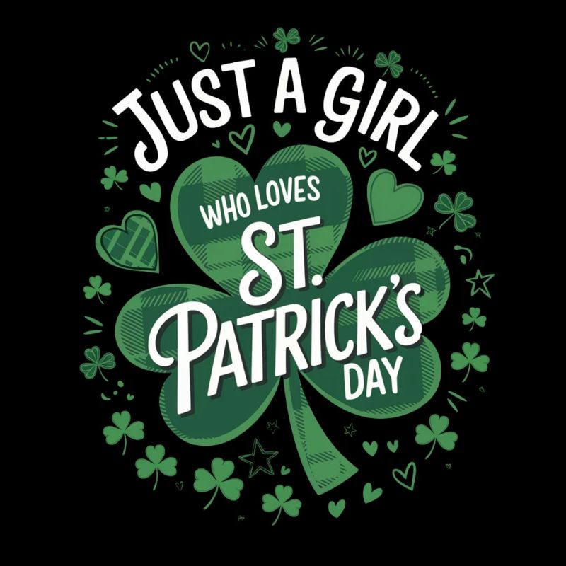 Juste une fille qui aime le trèfle de la Saint-Patrick