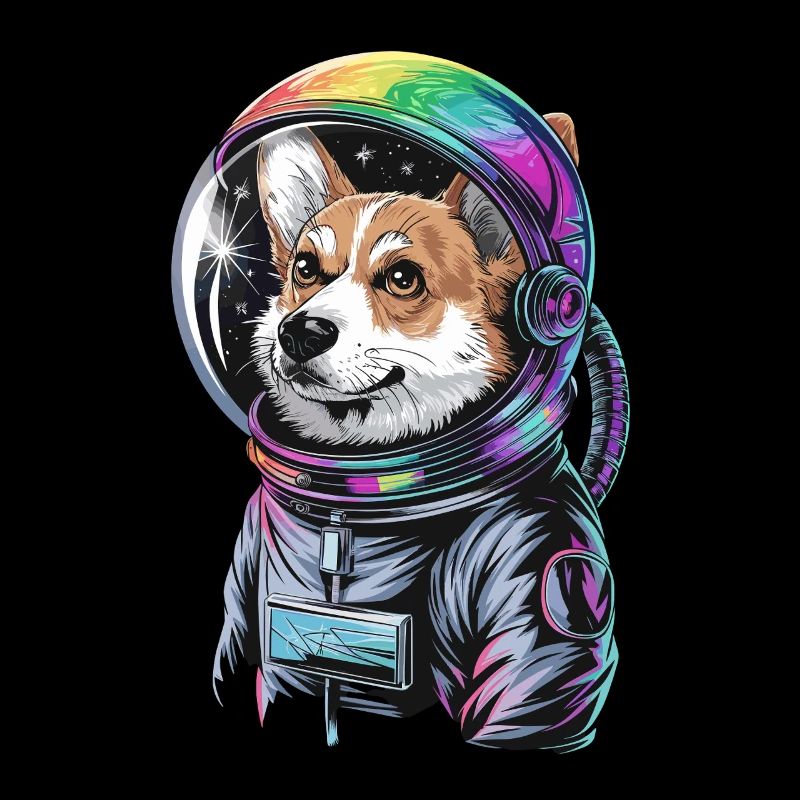 Astronaut Corgi Hund Abenteuer Spaß