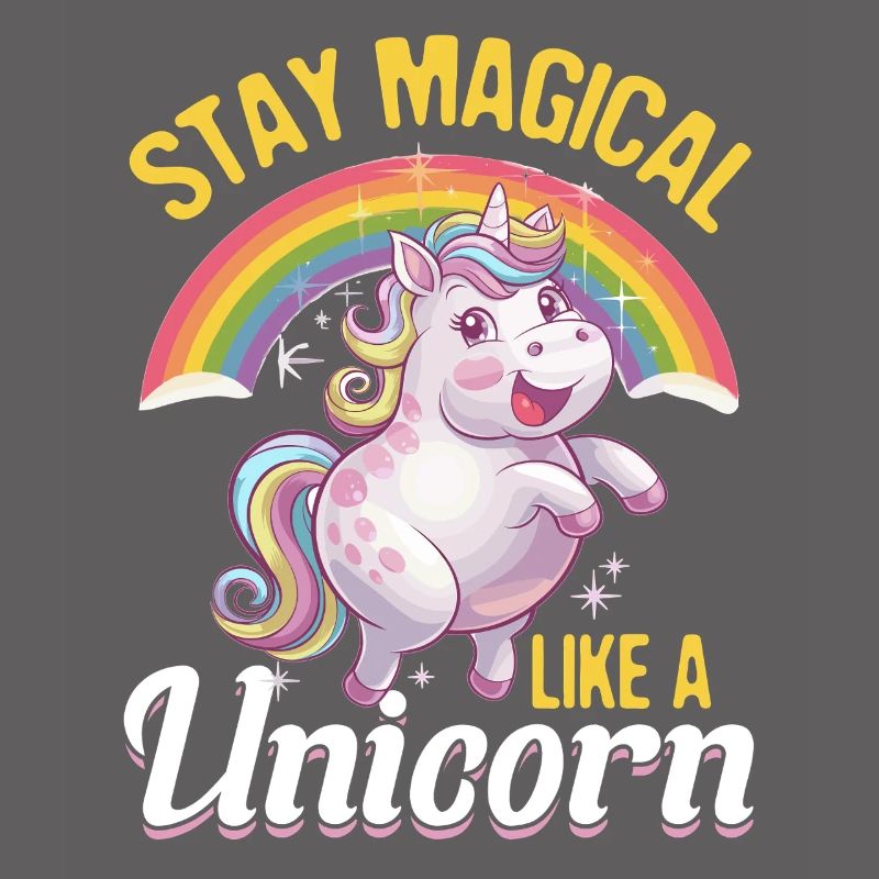 Cute Chubby Unicorn Rainbows