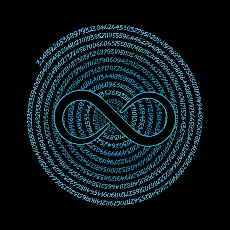 Pi Day Infinity Numbers Graphic Circle