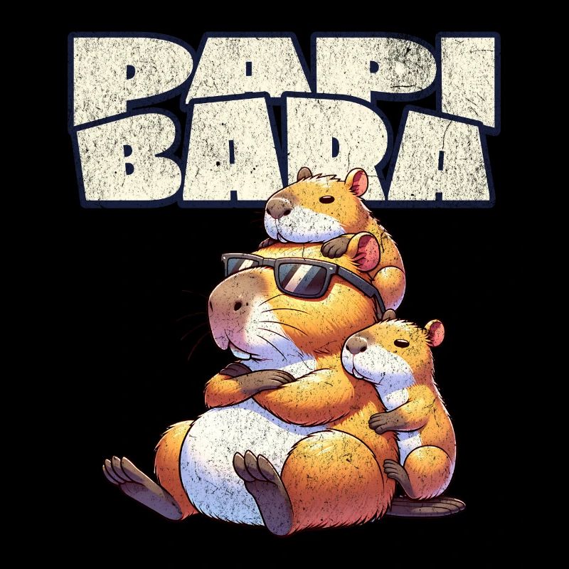 Papibara Capybara Vater Papa