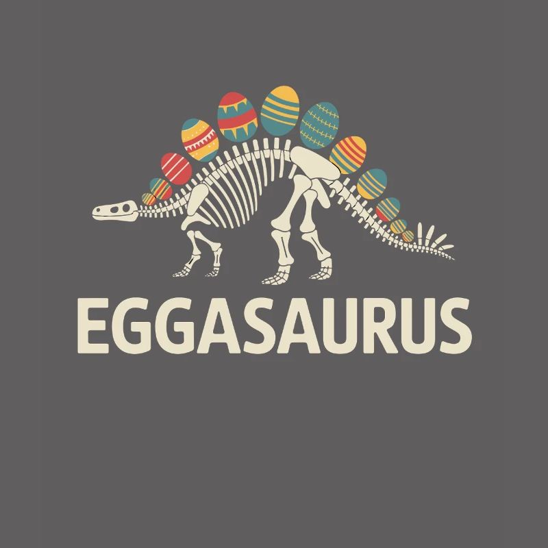 Eggasaurus Dinosaur Skeleton with Easter Eggs