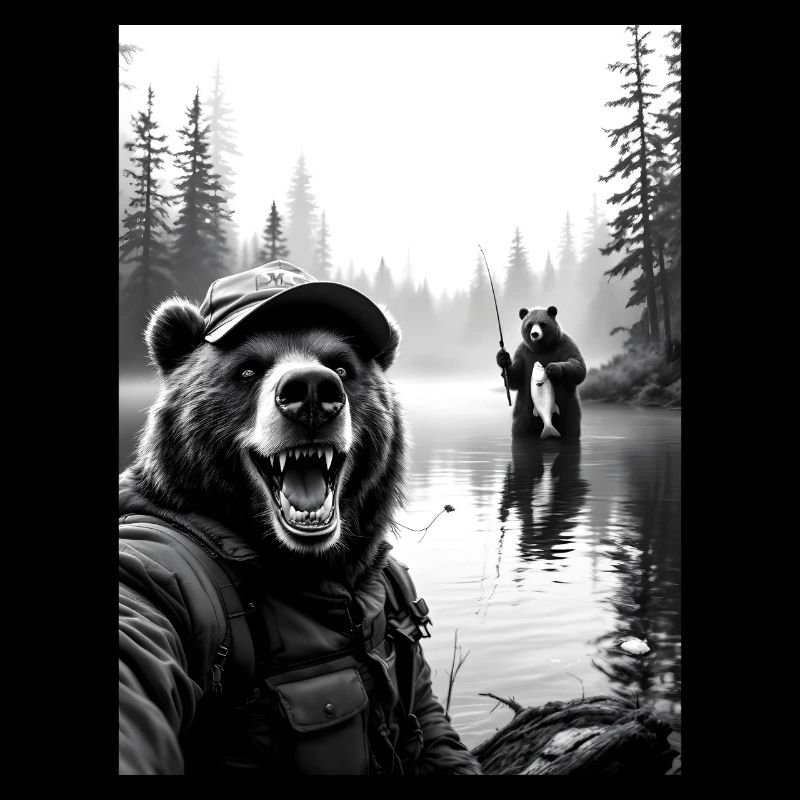 Fischerei Bär Selfie