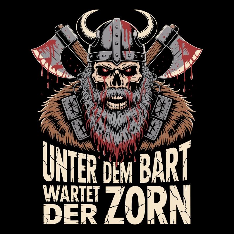Evil Old Man Viking Under The Beard Wrath