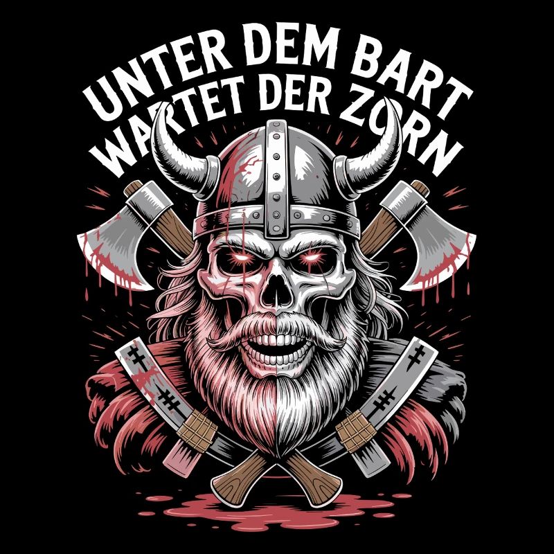Evil Old Man Viking Under The Beard Wrath