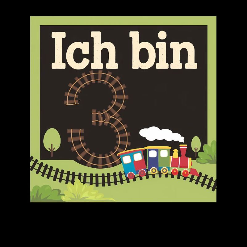 Ich bin 3 Zug Eisenbahn 3. Geburtstag
