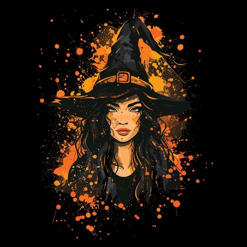 Effrayant Pin-up Sorcière Halloween