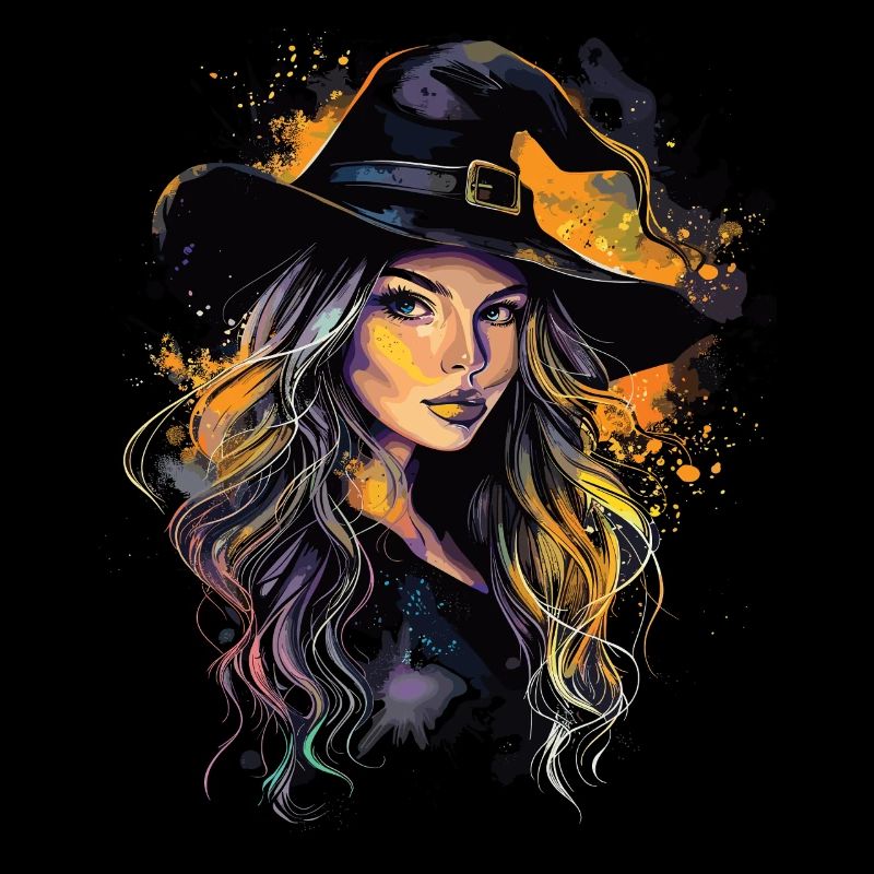 Effrayant Pin-up Sorcière Halloween