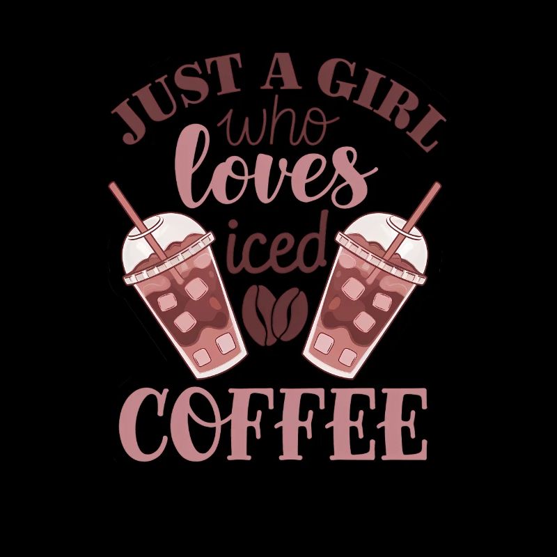 Mädchen, das Eiskaffee liebt