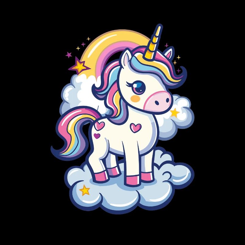 Magischer Einhorn-Traum mit Regenbogen
