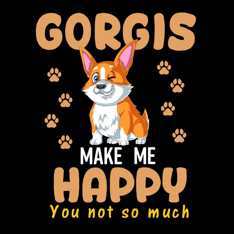 Corgi Makes Me Happy