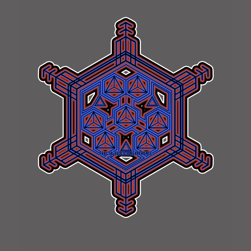 Expérience d’évolution fractale Motif hexagone étoile