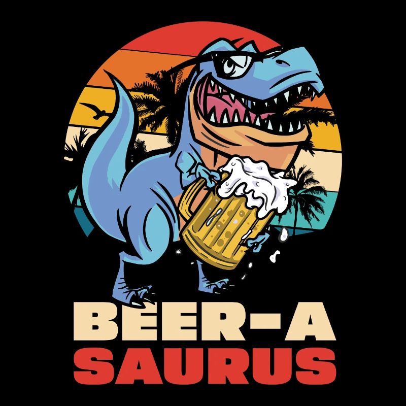 BeerA Saurus Dino with beer mug