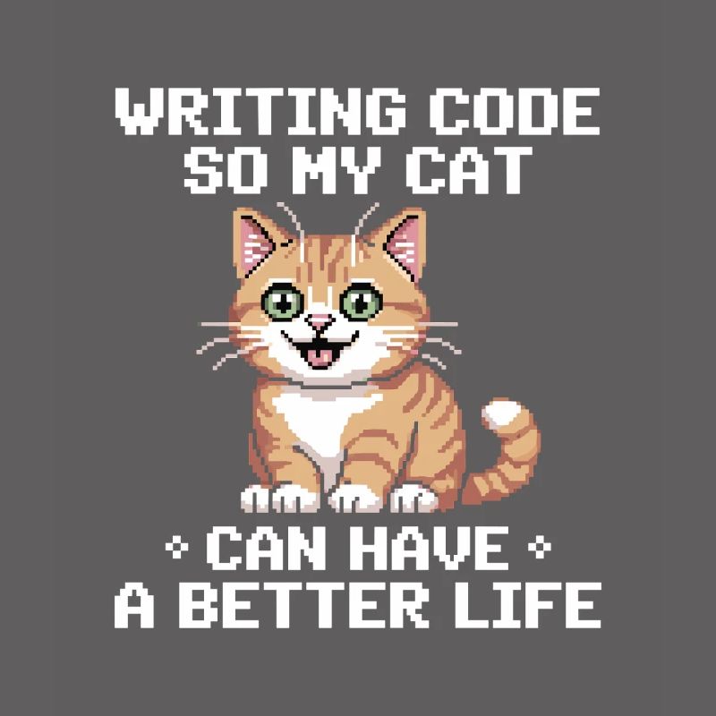 Programming Cat Funny Coding and Cat German